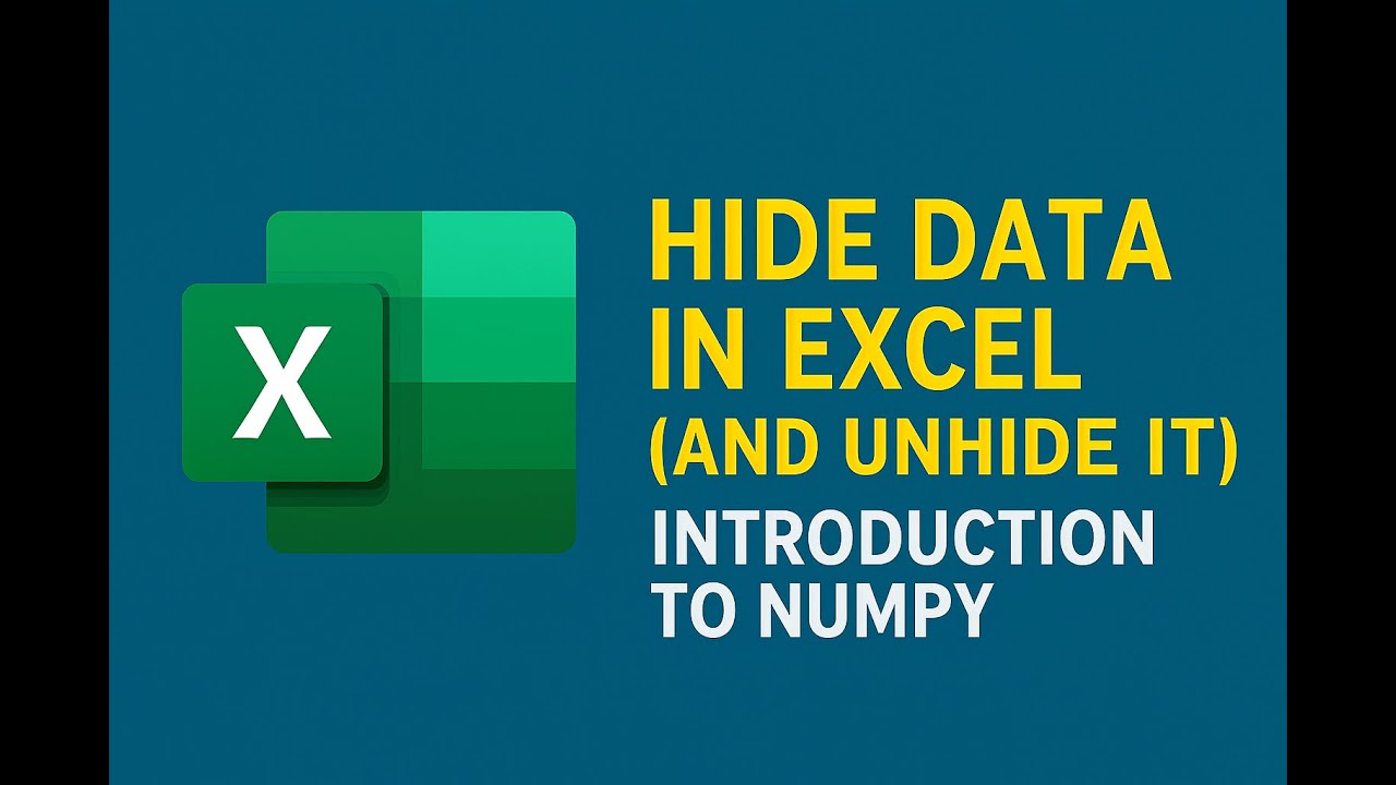 How to Hide Data in Excel (and Unhide It) - YouTube