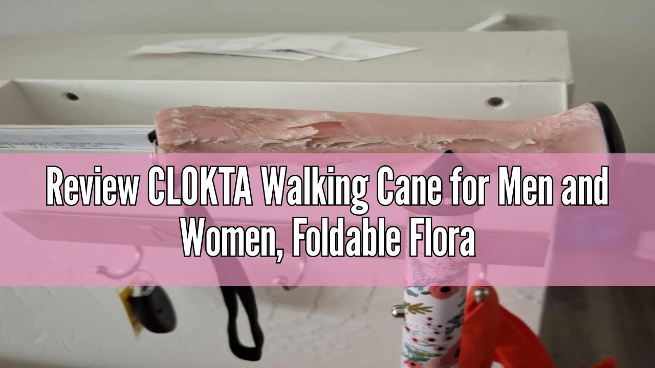 Review CLOKTA Walking Cane for Men and Women, Foldable Floral Lightweight Adjustable Portable