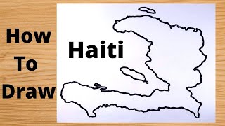 How To Draw Haiti Map - Easy Way