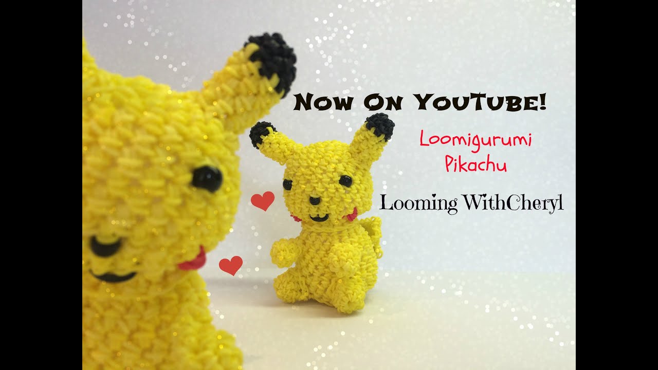 Rainbow Loom PIKACHU - Loomigurumi - Amigurumi Hook Only Лумигуруми