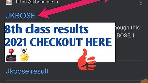 8th Class #result #jkbose ||how to check results