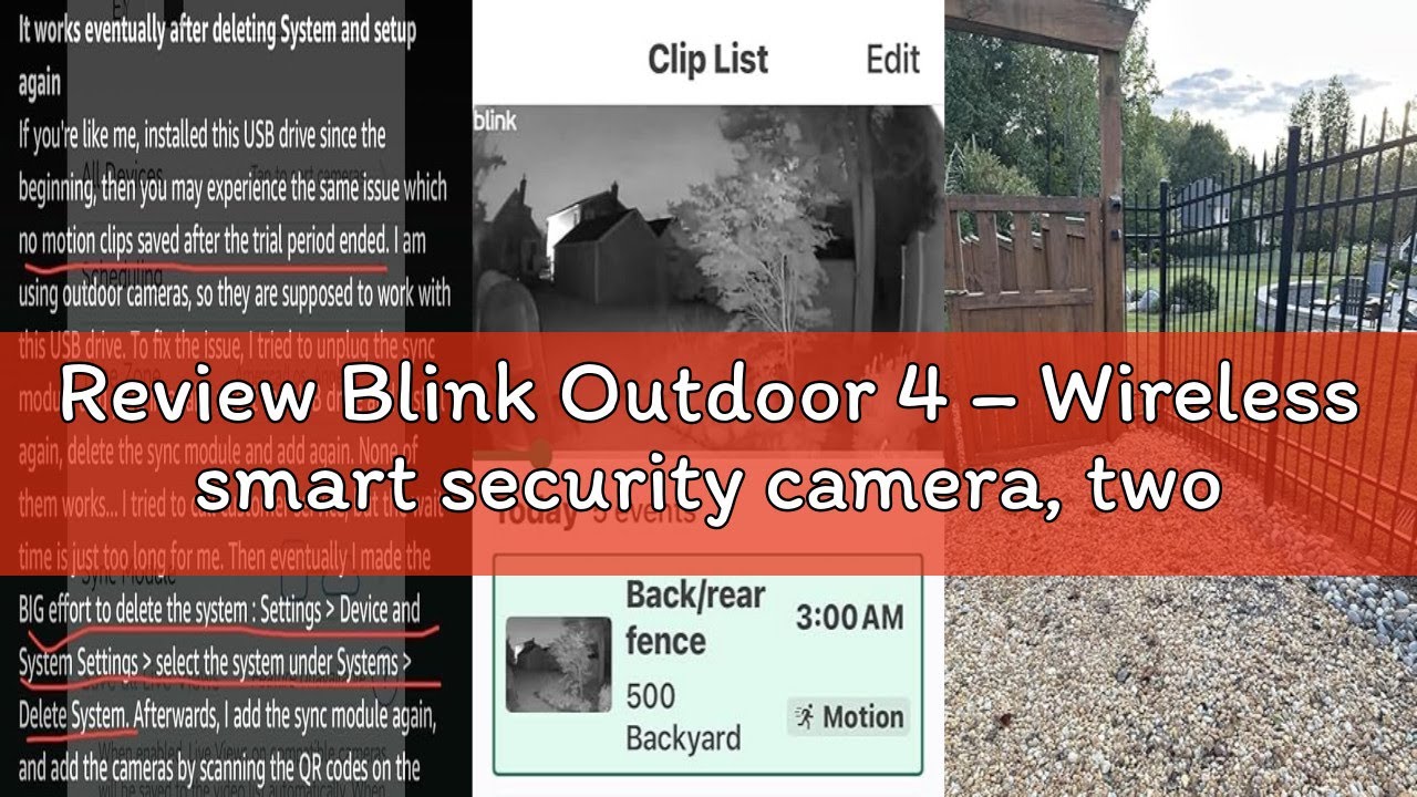 Review Blink Outdoor 4 – Wireless smart security camera, two-year battery life, 1080p HD day and inf