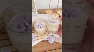 Romanticizing flowers, lavender dreams and quiet moments…✨#candlemaking #flowercandle #romanticize