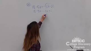 CUNY ELEMENTARY ALGEBRA FINAL EXAM (CEAFE) Sample Exam Form E Problem #14