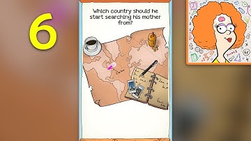 Braindom 2 Level 6 - Which country should he start searching his mother from?