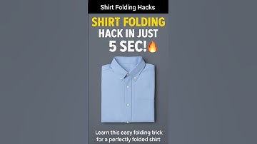 Shirt Folding Hack 🔥 In Just 5 Sec! #Shorts #FoldingHack #organize #laundry