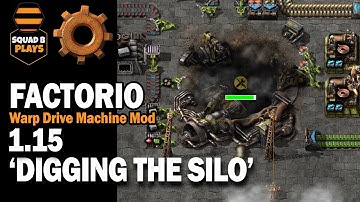 Digging through 6 Stages to make the Rocket Silo in Warp Drive Machine Mod Factorio Space Age
