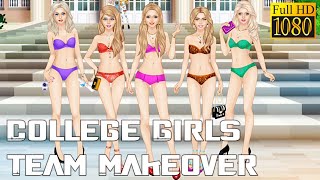 Long Hair Beauty College Girls Team Makeover 1080p Official Teenage Fashion Dress Up screenshot 1