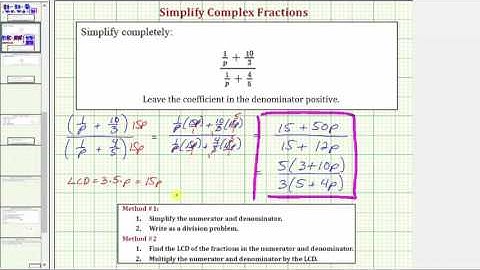 Ex: Simplify a Complex Fraction with Addition and Constant and Variable Denominators