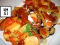 КЫЗАРТМА - Вкусные Жареные Баклажаны, картошка, перец с соусом по-турецки/Karisik Kizartma tarifi