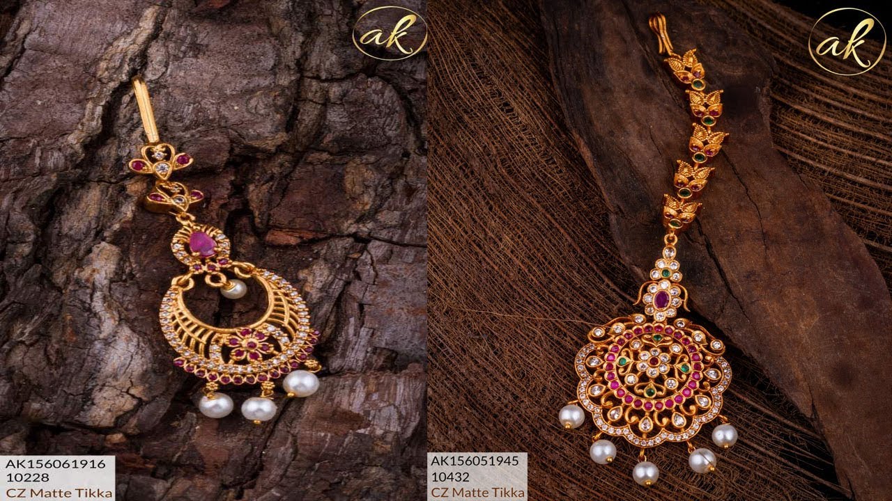 new arrival one gram gold tikka design 