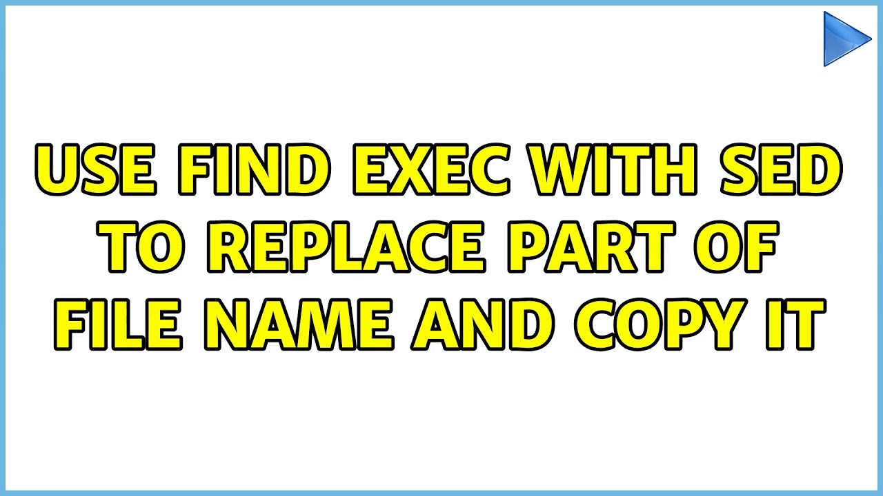 Find Exec Sed 如何使用