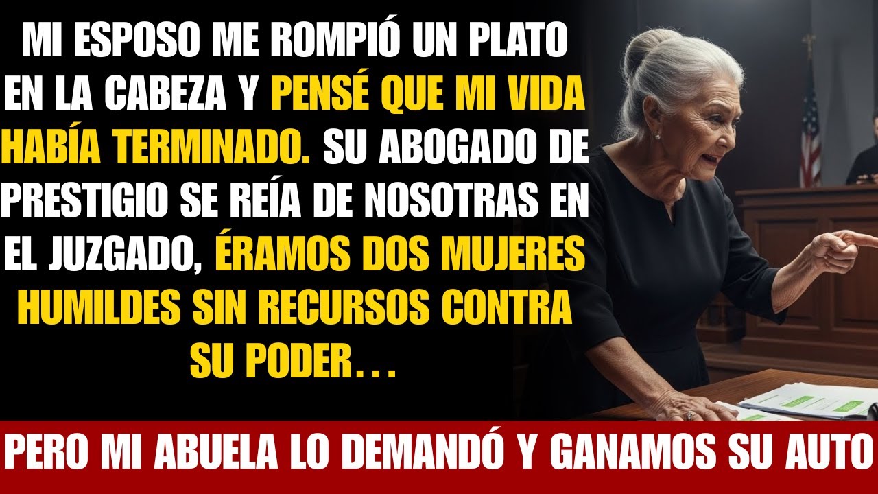 Mi esposo me rompió un plato en la cabeza—mi abuela lo demandó y ganamos su auto
