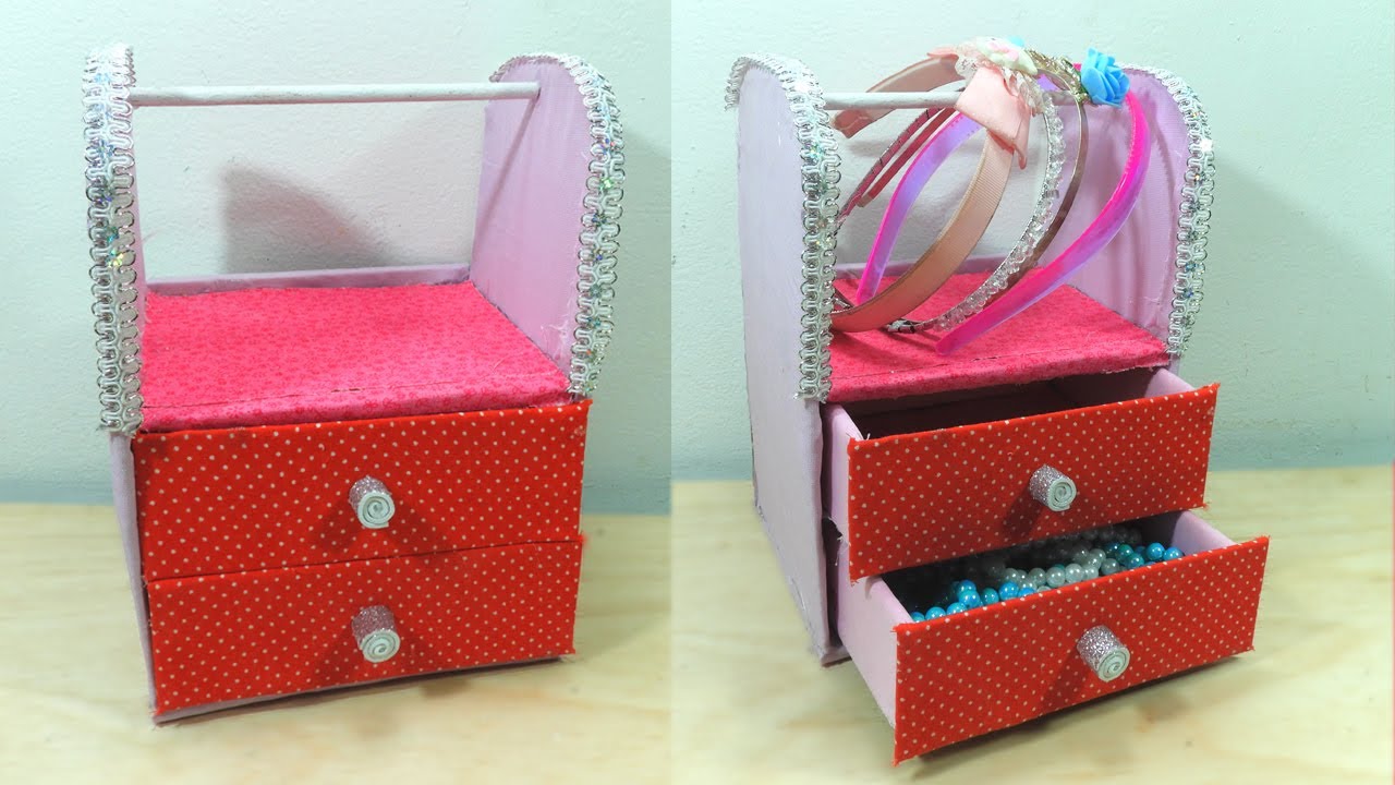 JOYERO ORGANIZADOR CON MATERIAL RECICLADO ️ Diy Manualidades - YouTube