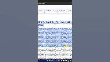 Google Docs: Make ALL Text Uppercase FAST (No Typing!)