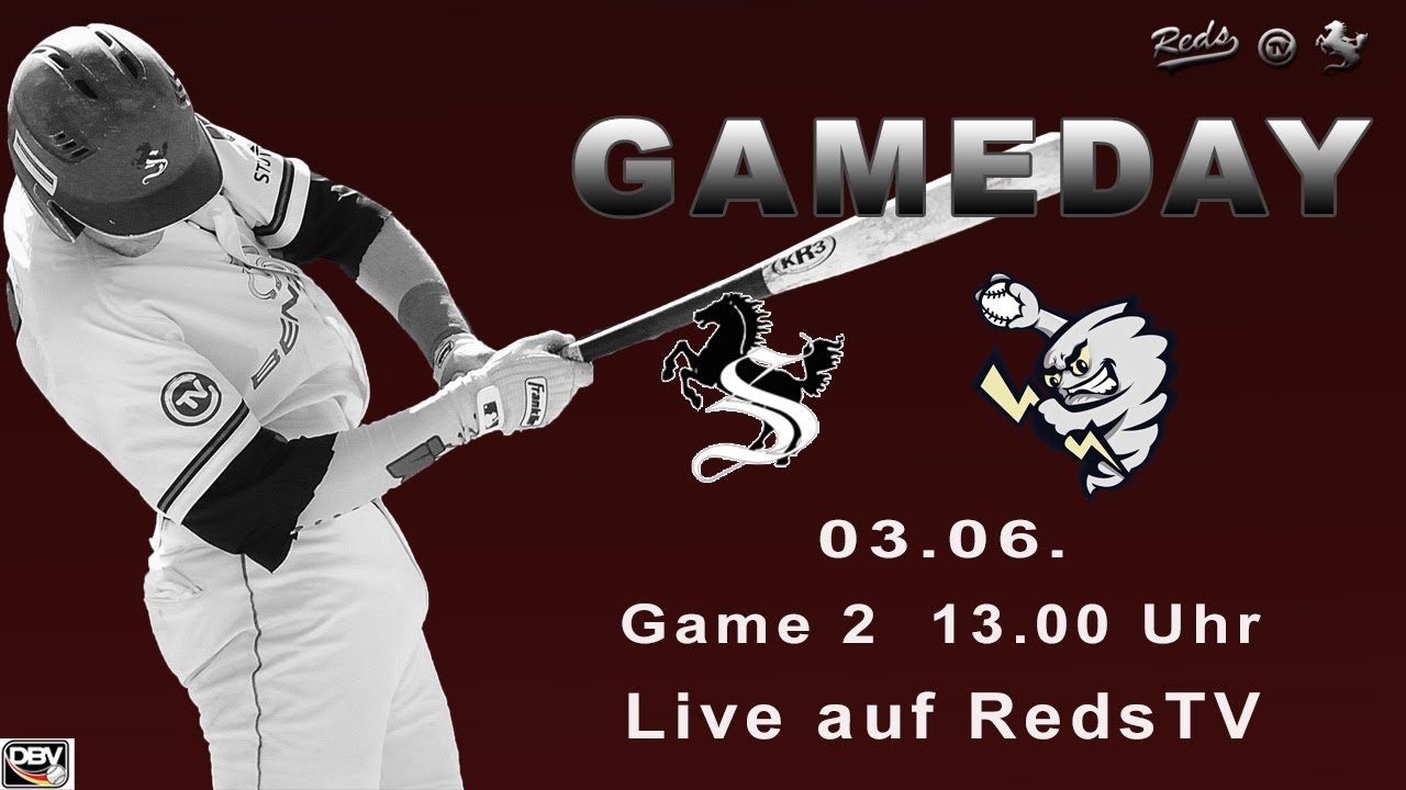 Baseball Bundesliga 2023 Stuttgart Reds vs Hünstetten Storm Spiel 2