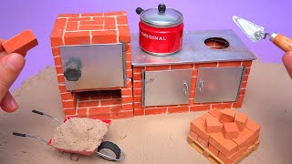 Amazing STOVE and OVEN built with Mini Bricks and Recyclable Materials