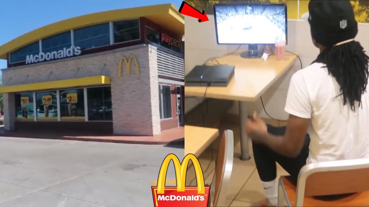 PLAYING NBA 2K18 IN MCDONALDS (KICKED OUT)