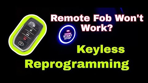 REMOTE FOB KEYLESS REPROGRAMMING | Follow up video on PUSH START & STOP BUTTON Installation
