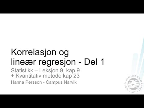 Video: Forskjellen Mellom Lineær Og Logistisk Regresjon