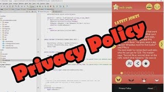 شرح طريقة إضافة سياسة الخصوصية privacy policy داخل تطبيقات و ألعاب الاندرويد