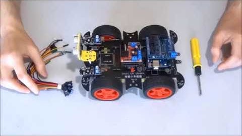 Assemble Kuman Smart Car Arduino Robot KIT SM11 Step 5: Connect Motor Driver and Power Cables