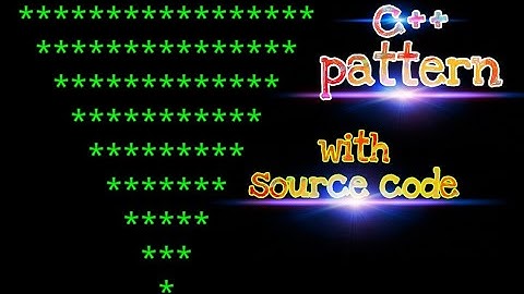 C++ PATTERN(ONLY LOGIC) VIDEO SOLUTION FOR ABSOLUTE BEGINNERS