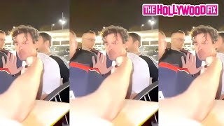 Harry Styles Is Mobbed By Overly Aggressive Fans While Arriving At The Airport In Barcelona, Spain