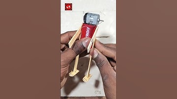 How to make Robot from icecream sticks - Dc motor project | #HowToMake #viral #shorts
