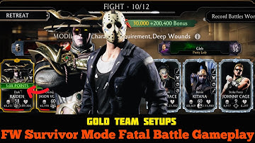 #1 | FW Survivor Mode Fatal Battle Gameplay | MK Mobile