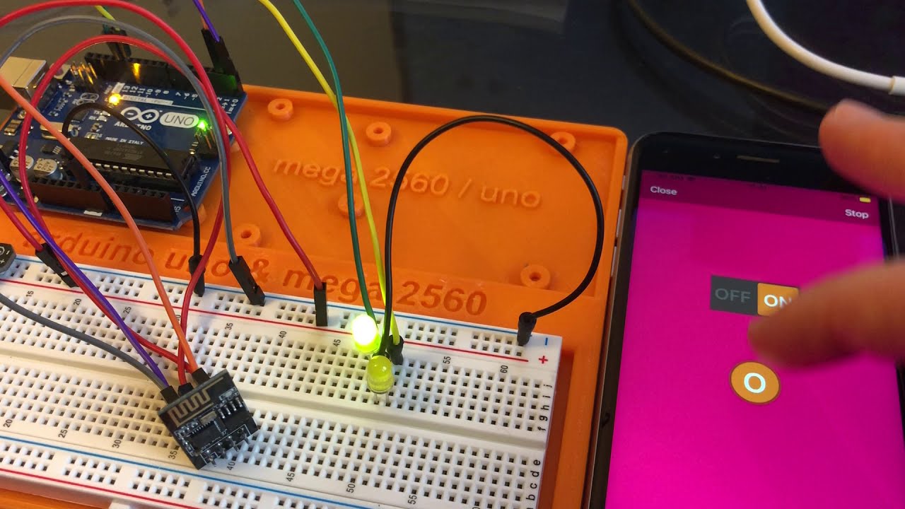 ESP-01 Wi-Fi module - ESP8266 Controlling 2 LEDs via Wi-Fi - YouTube