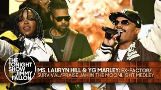 Ms. Lauryn Hill and YG Marley: ExFactor/Survival/Praise Jah In The Moonlight Medley | Tonight Show
