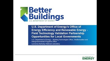 Engaging Local Governments in DOE EERE’s Technology Field Validation Program