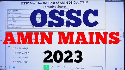 OSSC AMIN MAINS 2023 Solution | OSSC AMIN 2023 | OSSC AMIN MAINS Mathematics DETAILED ANALYSIS