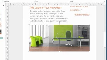 Creating a newsletter