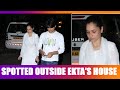 Ankita Lokhande Spotted outside Ekta Kapoor's house with producer Sandip