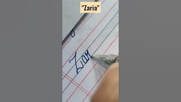 "Zaria" name in cursive handwriting #names #cursivewriting #art #calligraphy #cursive #learn #shorts