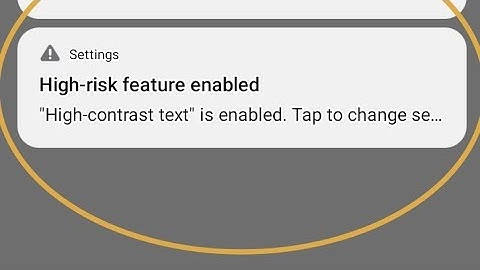 high - risk feature enabled ( problem  off this setting [ DEV TECH ]