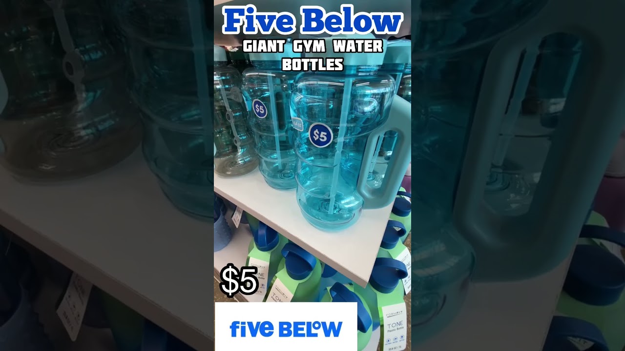 FIVE BELOW || Giant Gym Water Bottles • Super Cute AND Affordable at $5 bucks a pop!