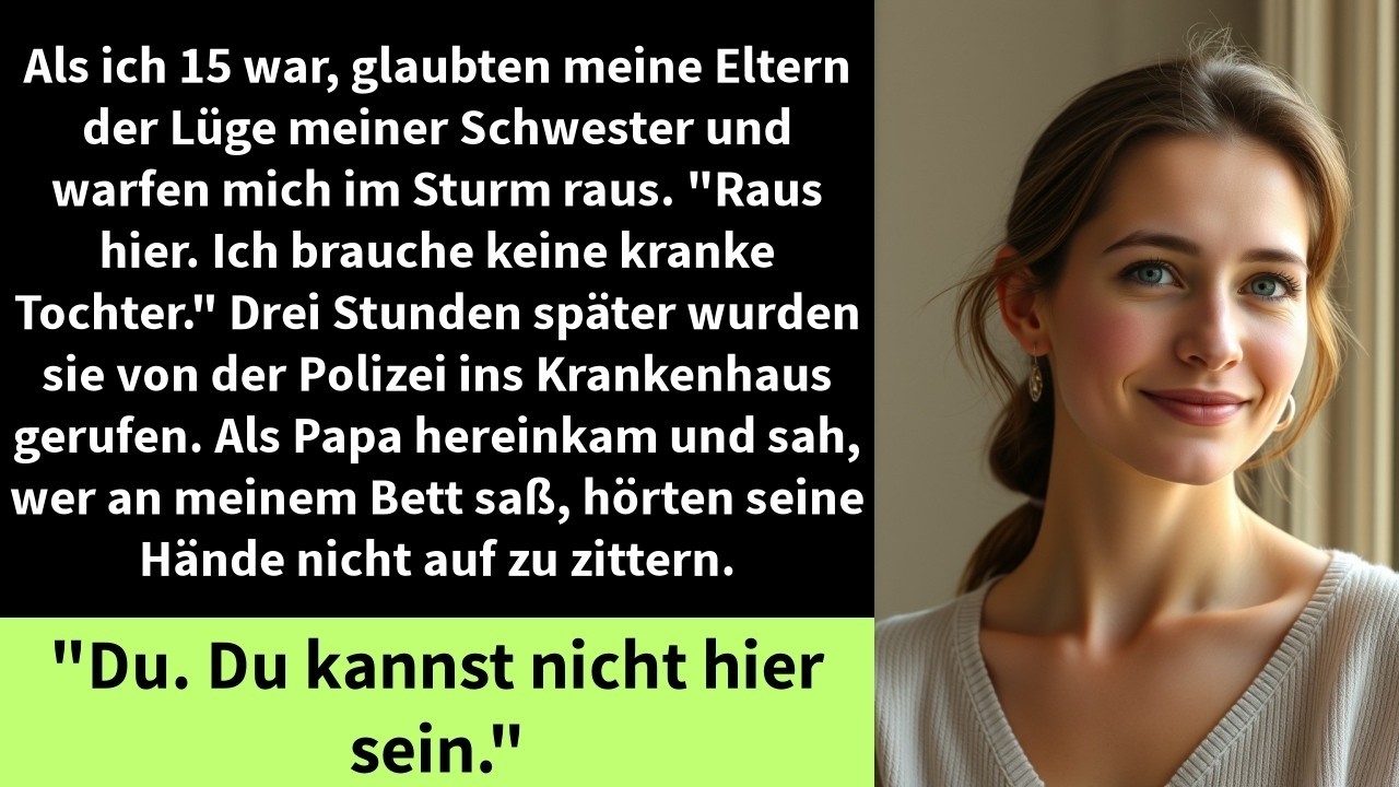 Als ich 15 war, glaubten meine Eltern der Lüge meiner Schwester und warfen mich im Sturm raus