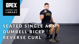 Seated Single Arm Dumbbell Bicep Reverse Curl - OPEX Exercise Library