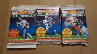 1991 Score Series 2 Football - 3 Pack Wax Break - Brett Favre RC PSA 10    Montana Rice Elway