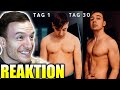 Sascha Huber reagiert auf 30 Tage Fitness Transformation | Dominik Lebersorger