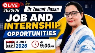 Intership and Job for CS IT Students by Dr Zeenat Hasan