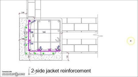 Partial Reinforced Concrete Column Jacketing Details