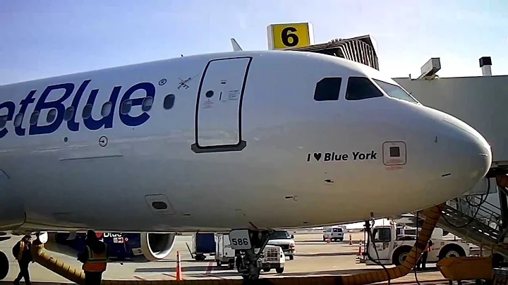 JetBlue Airways A320 Airbus (I love Blue York) at Terminal 5 JFK by jonfromqueens