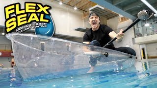 I MADE AN ENTIRE BOAT WITH FLEX TAPE CLEAR!! (TESTING FLEX TAPE CLEAR) As Seen On TV Test!