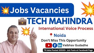 Job Vacancies in Noida Tech Mahindra Hiring @vaibhavdgudadhe #jobs2024