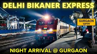 Delhi Bikaner SF Express (via Churu) arrival at gurgaon railway station | indian railways