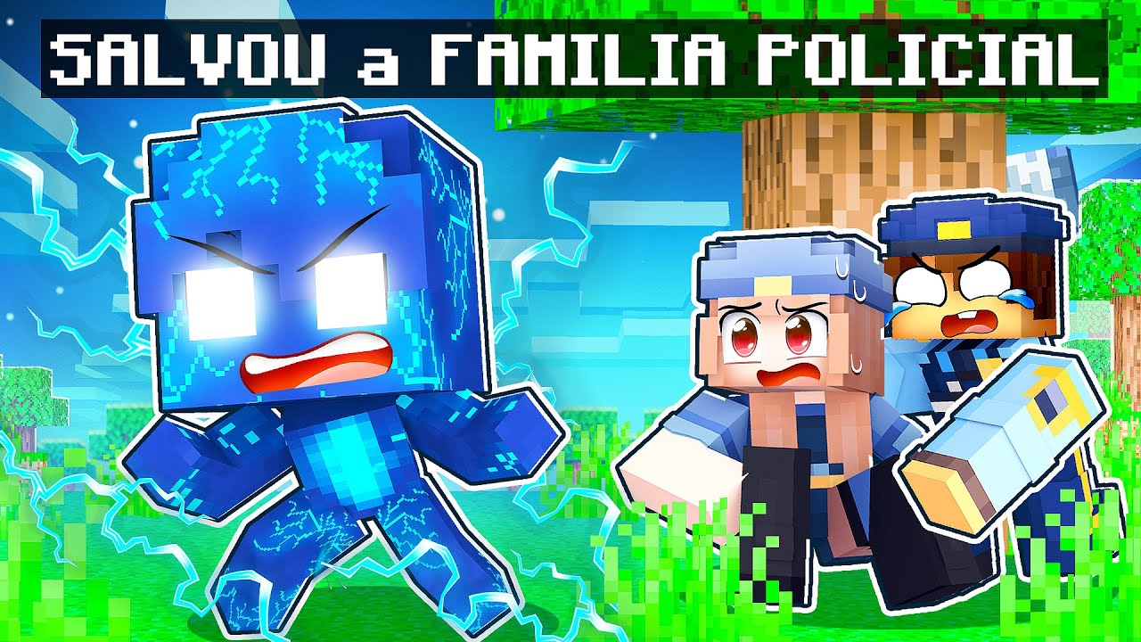 O BEBÊ com PODERES do TROVÃO SALVOU a FAMÍLIA POLICIAL no Minecraft